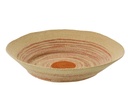 Decorative Tray Round Striped Seagrass