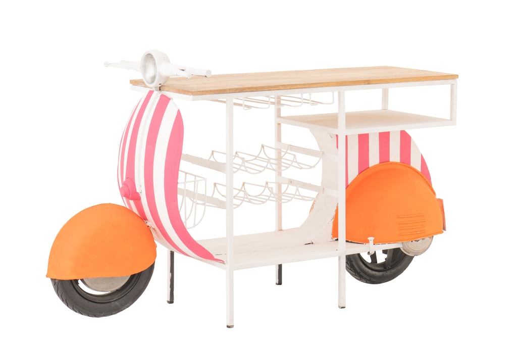 Bar Cabinet Scoot Striped Iron