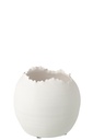 Flowerpot Irregular Clay White Large