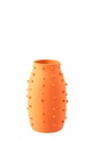 Vase Ruby Dots Stoneware Orange