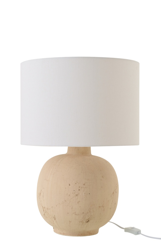 Table Lamp Ball Ceramic Beige