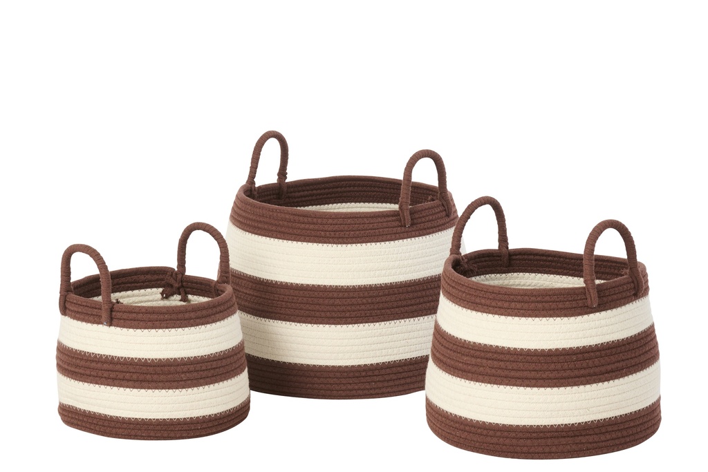 Set Of 3 Basket With Handle