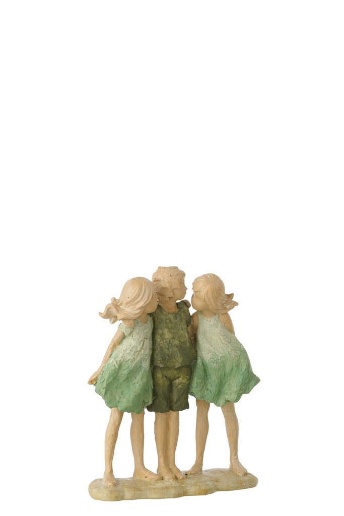 Children Sisters + Brother Polyresin