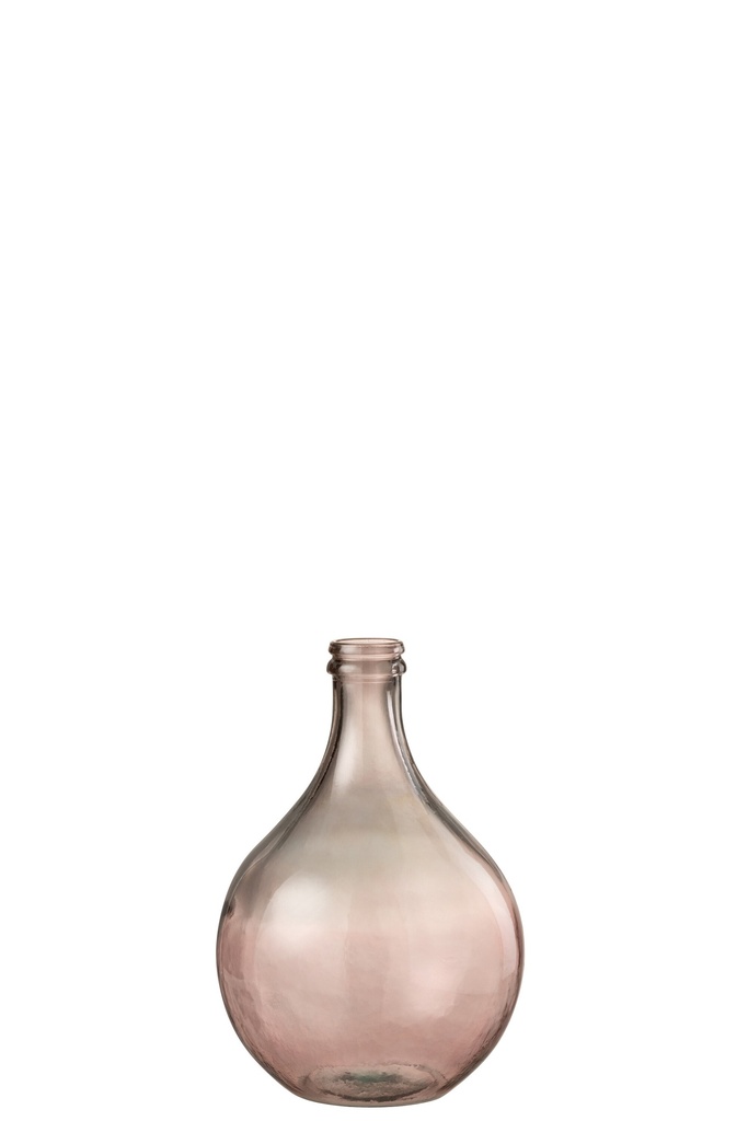 [12088] Vase Lissabon Glass Salmon Small