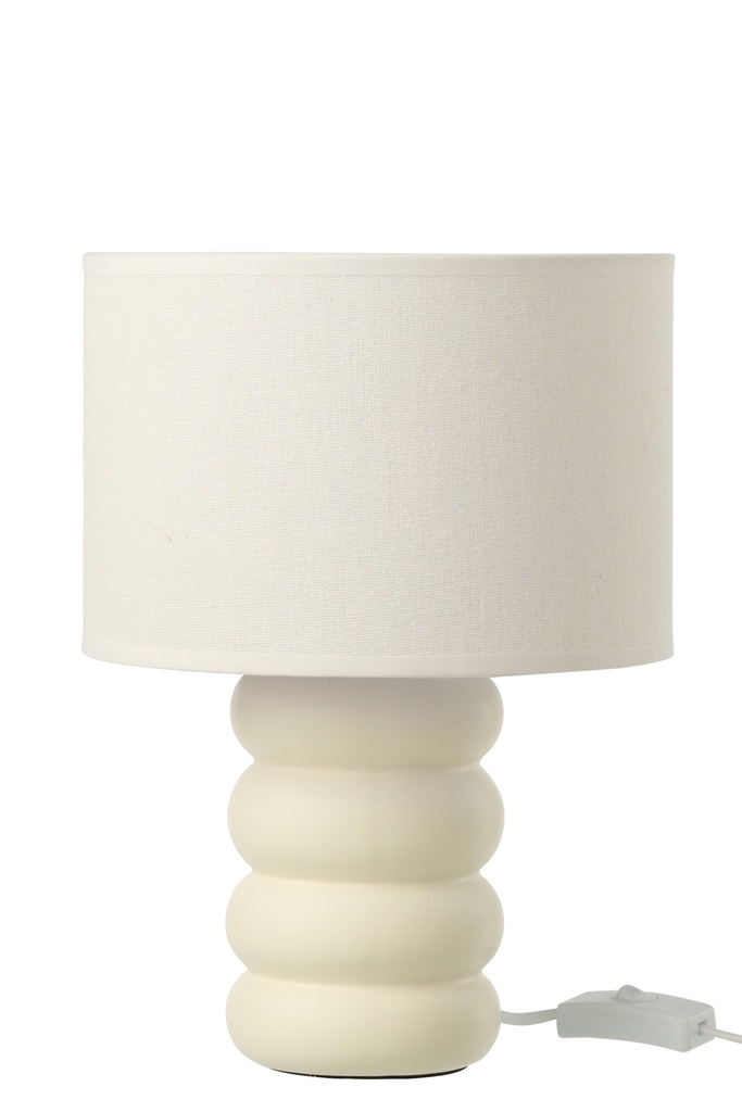 Table Lamp EVA Linen White