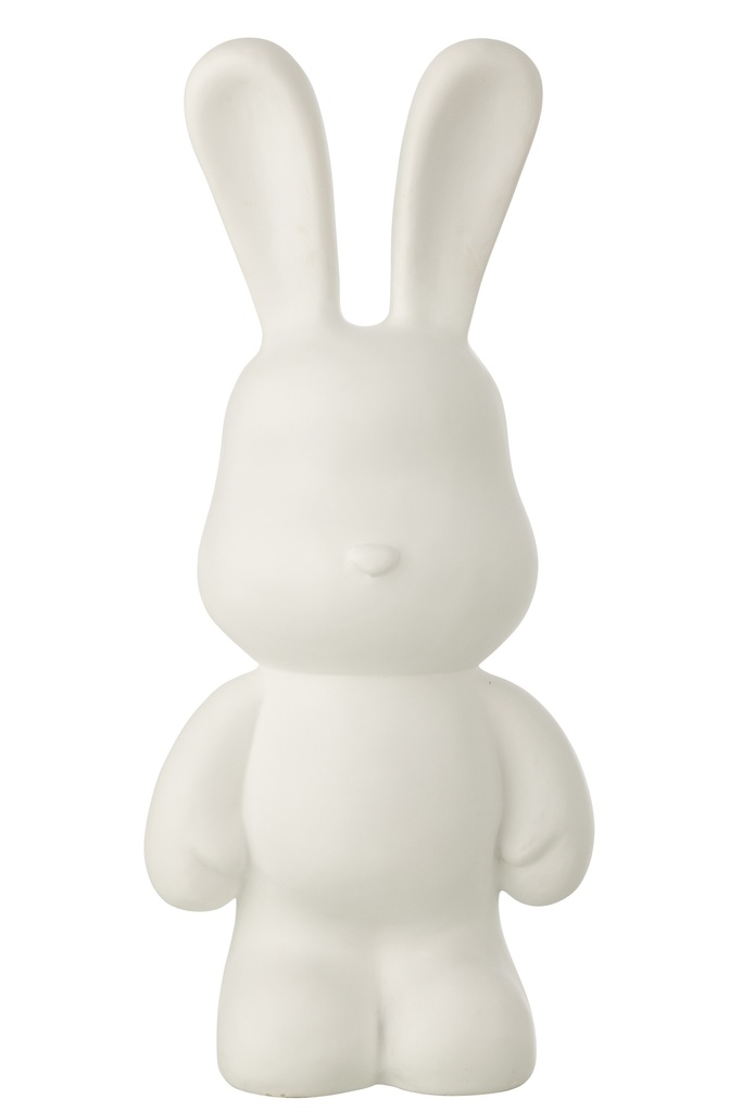 Rabbit Eddy Polyresin White Large