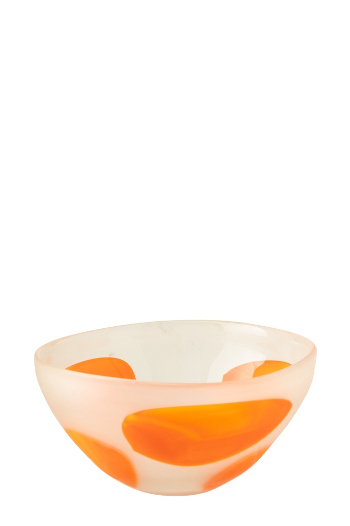 Decorative Bowl Dots Glass Dark