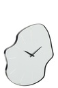 Wall Clock Irregular Glass Black