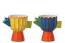 Vase Fish Dots Dolomite Multicolored