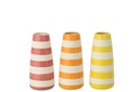 Vase Striped Porcelain Multicolored Large