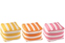 Set Of 3 Outdoor Pouffe Striped