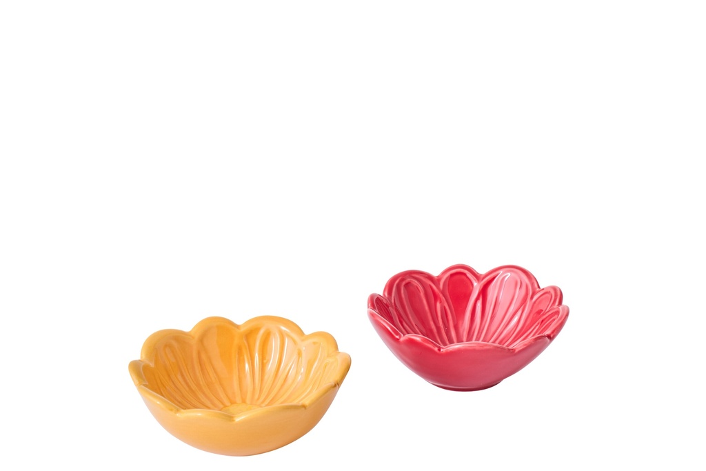 Bowl Flower Porcelain Multicolored Small