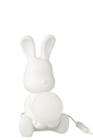 Table Lamp Rabbit Polyresin White