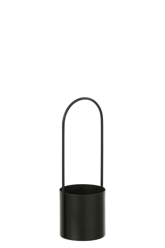 Flowerpot Iron Black Small