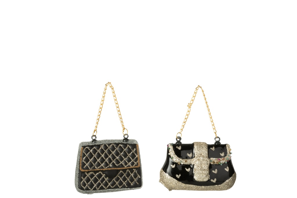 Hanger Handbag Glass Black Assortment