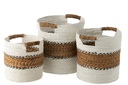 Set Of 3 Baskets Laura Raffia