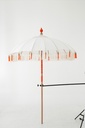 Parasol Flavie Wood/Cotton Ecru/Orange