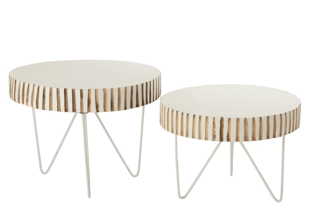 [31350] Set Of 2 Tables Ying Wood