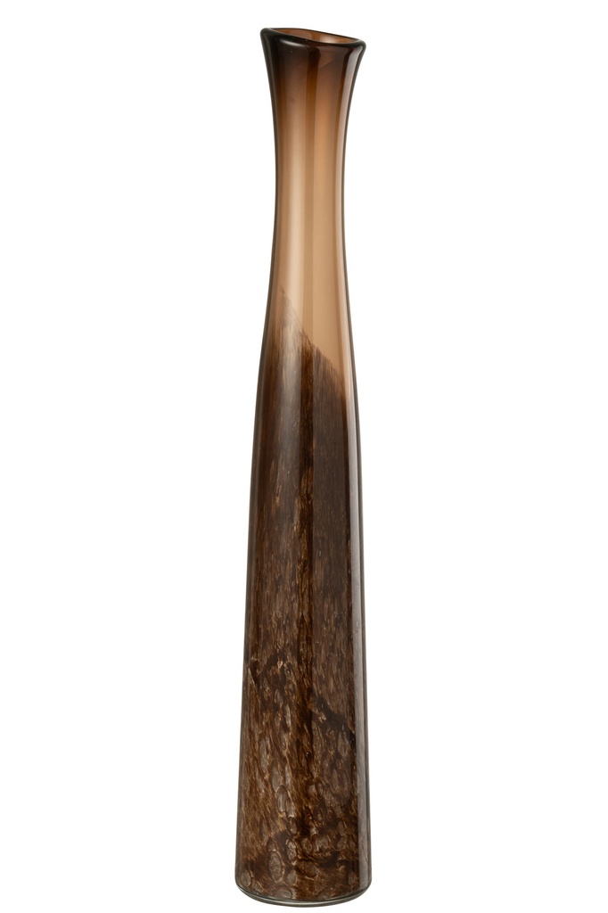 Vase Cylinder Glass Dark Brown