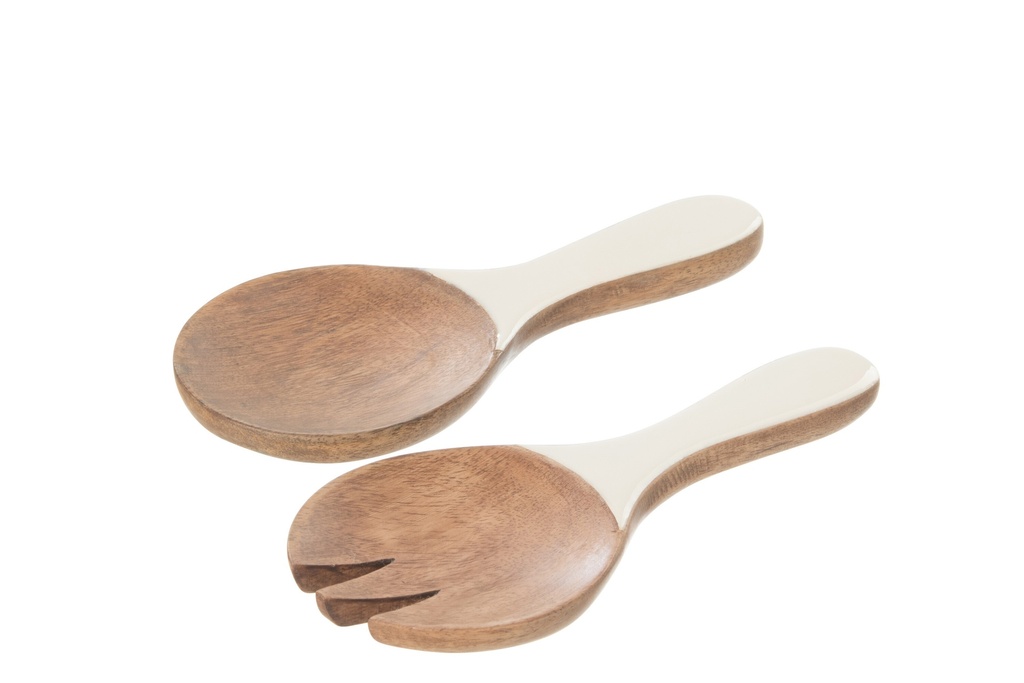 [34500] Salas Servers Kos Wood Brown/White