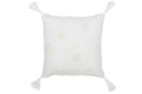 Cushion Flowers+Tassels Cotton White