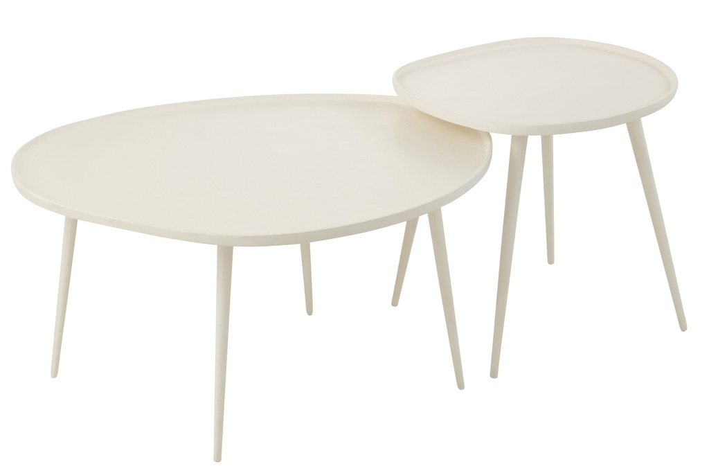 [36277] Set Of 2 Sidetables Vinta Aluminium