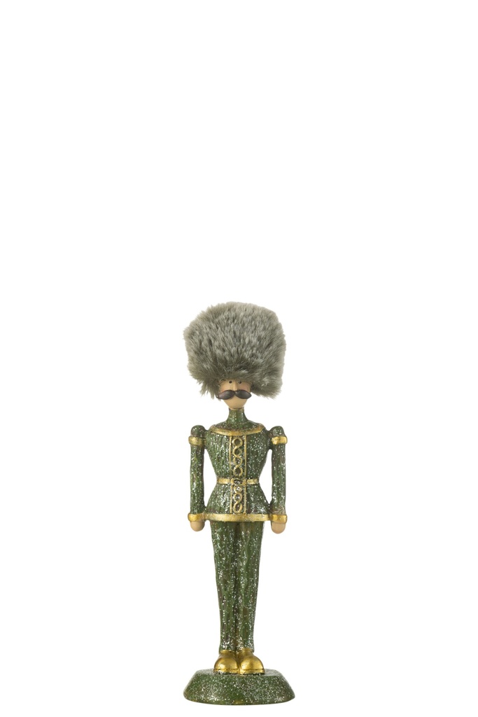 Nutcracker Fur Hat Glitter Resin