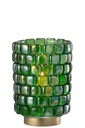 Hurricane Square Mosaic Glass Green
