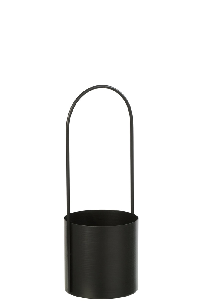 Flowerpot Iron Black Medium