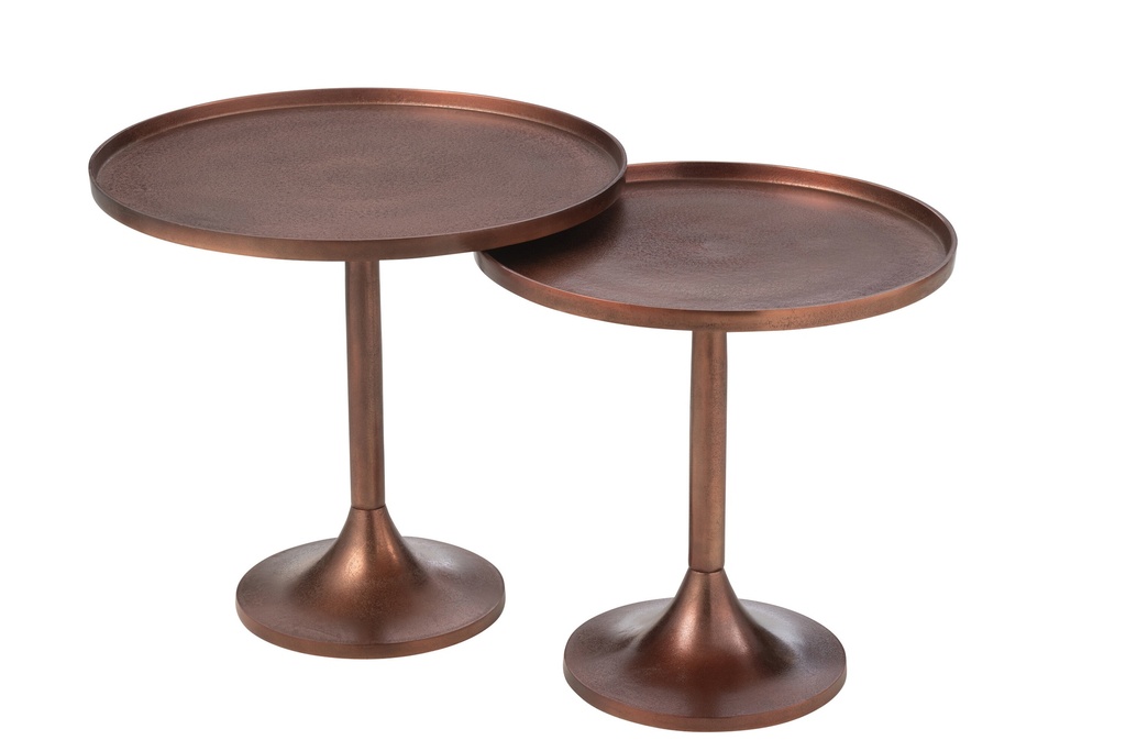 [45957] Ensemble de 2 tables en aluminium bronze