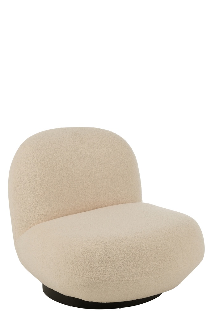 [46038] Fauteuil Lounge Snow Peuplier Bois/Mousse