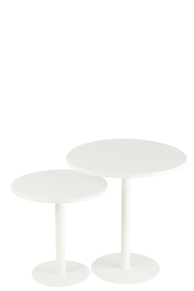[46262] Ensemble de 2 tables d'appoint rondes