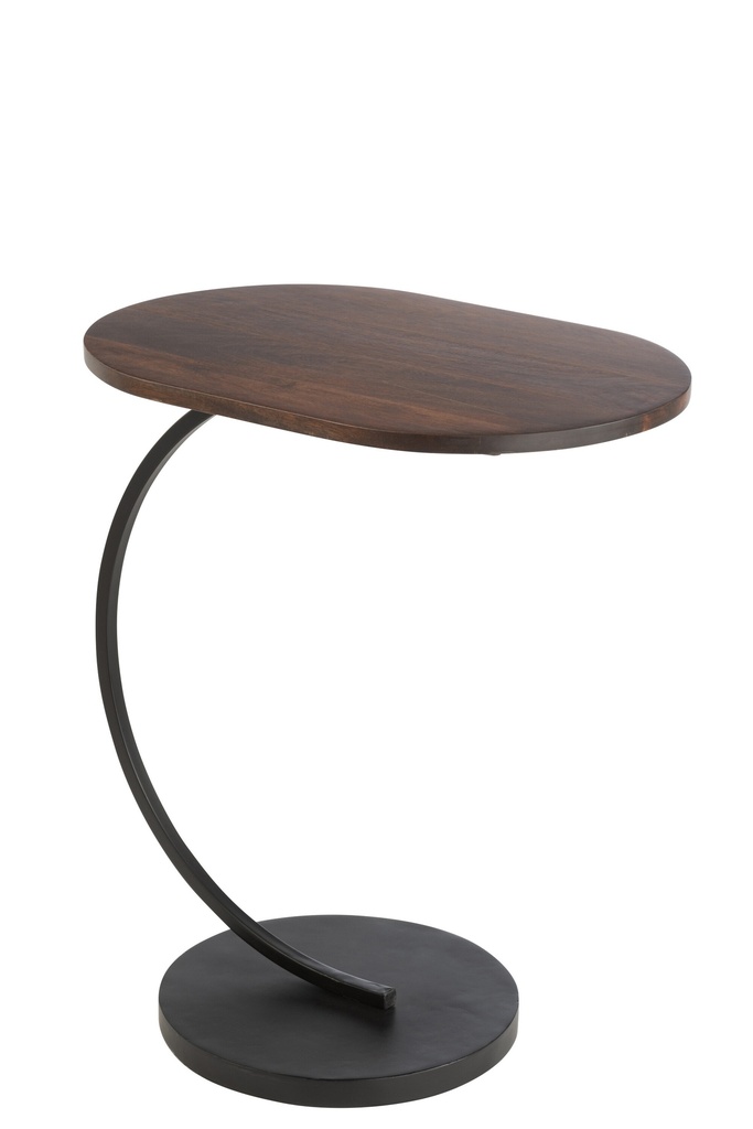 [46480] Side Table Swoosh Iron/Mango Wood