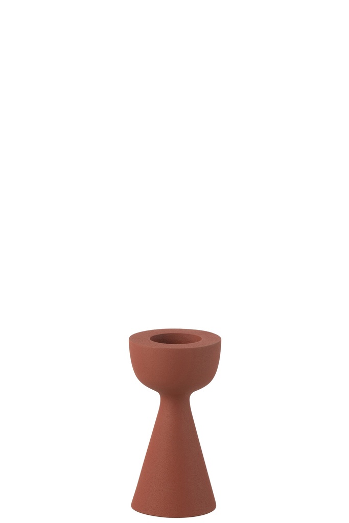 [47294] Bougeoir cône en aluminium rouille