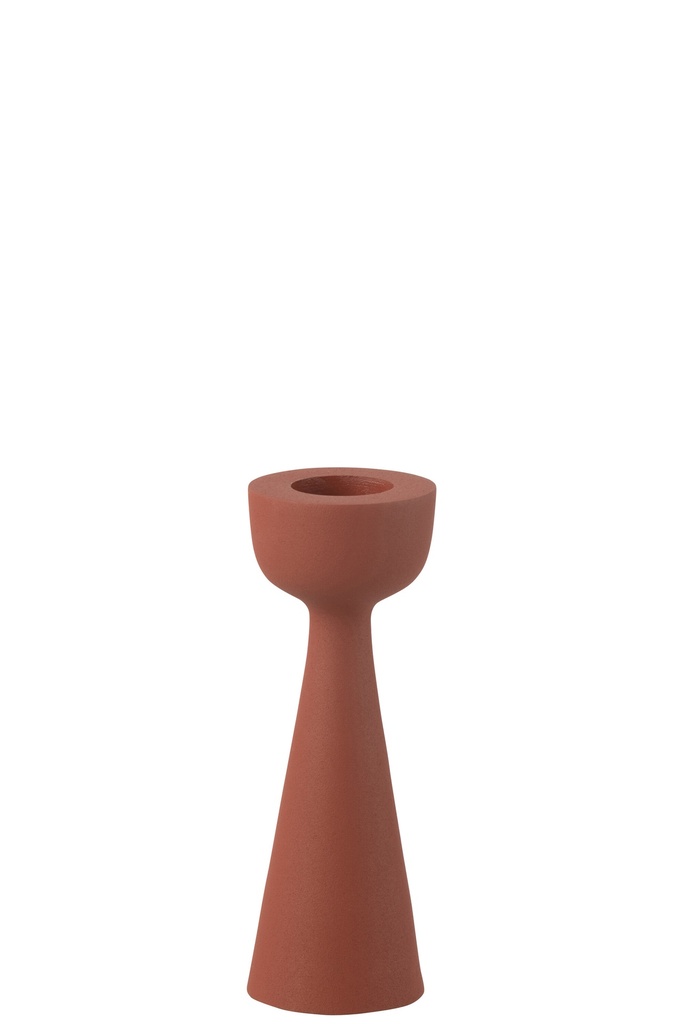[47295] Bougeoir cône en aluminium rouille