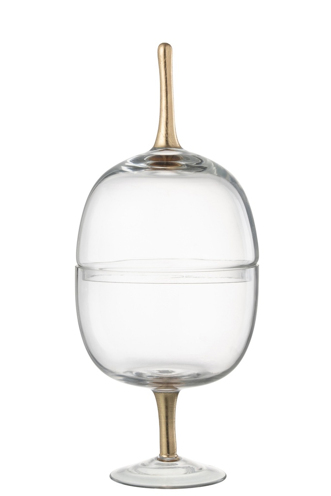 [48231] Bocal de rangement sur pied en verre