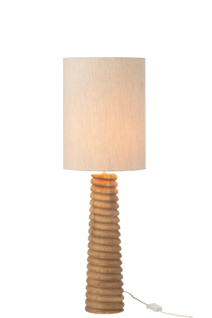 [49425] Table Lamp Threaded Ailanthus Wood