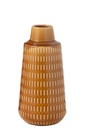 Vase Ria Carved Porcelain Mustard