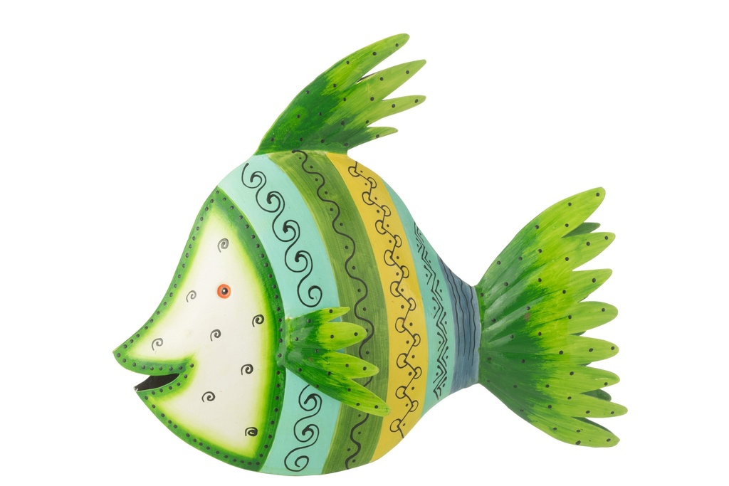 Poisson Fer Azur/Vert Grand