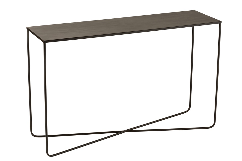 Console rectangulaire à cadre croisé en métal