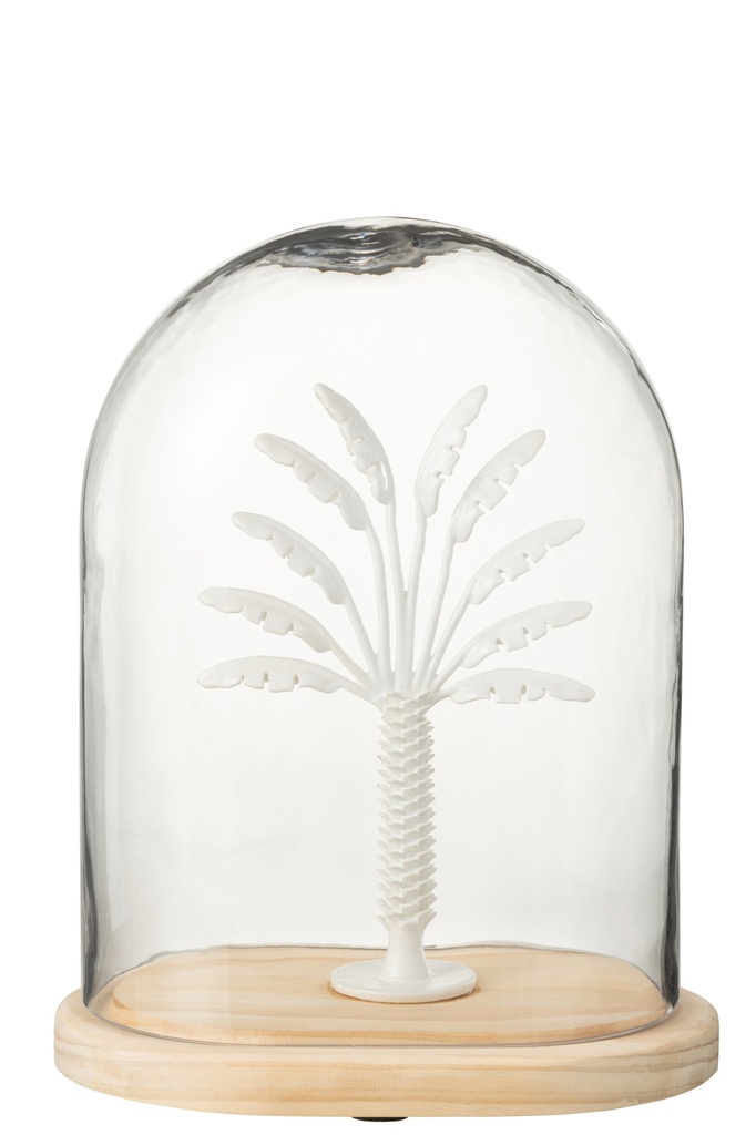 [51503] Cloche Palmier Verre/Métal