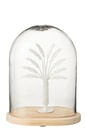 Bell Jar Palm Tree Glass/Metal