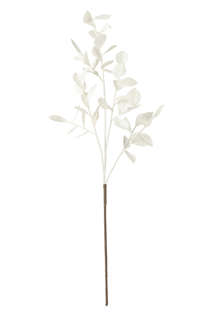 [51647] Branche Feuilles EVA Blanc