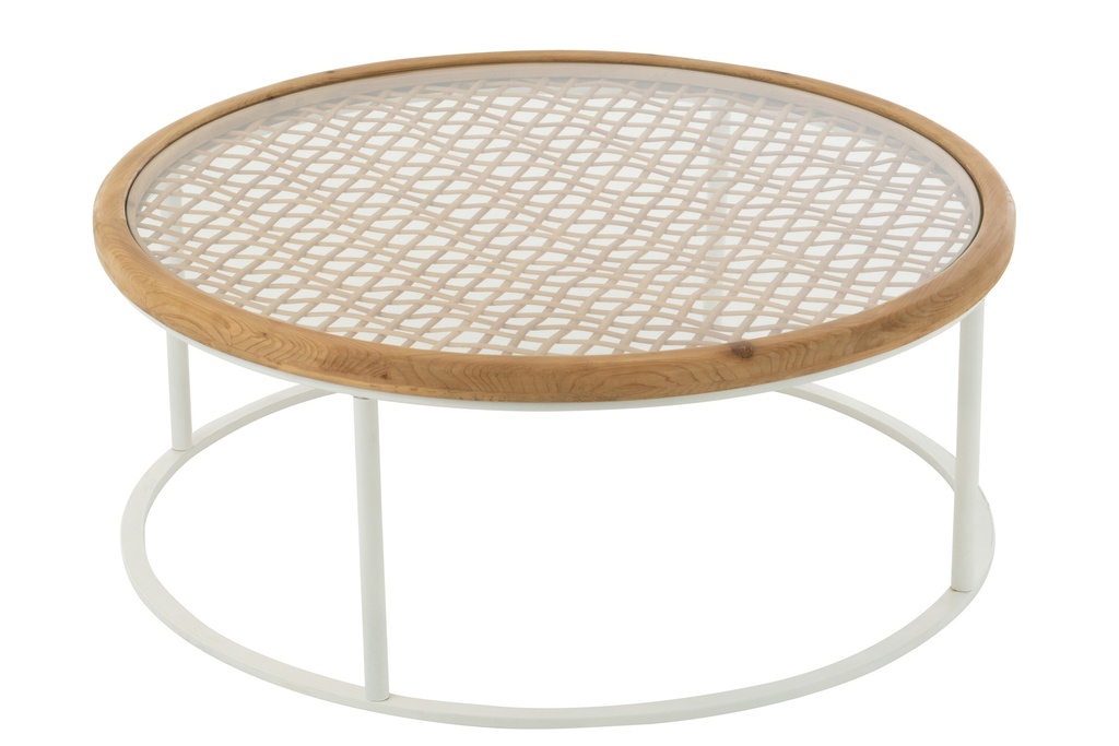 [52620] Table basse Mati en bois de sapin/fer