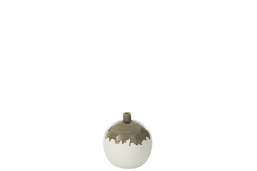 [53346] Vase Olea Bouteille Ronde Olive