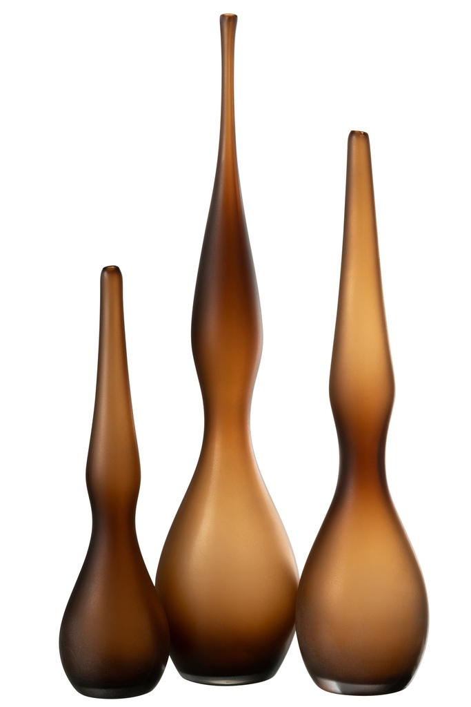 [53416] Lot de 3 vases Yoko courbés