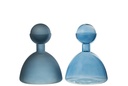 Vase Bottle+Cap Round Glass Shiny/Matte