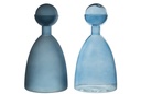 Vase Bouteille + Bouchon Verre Étroit Brillant/Mat