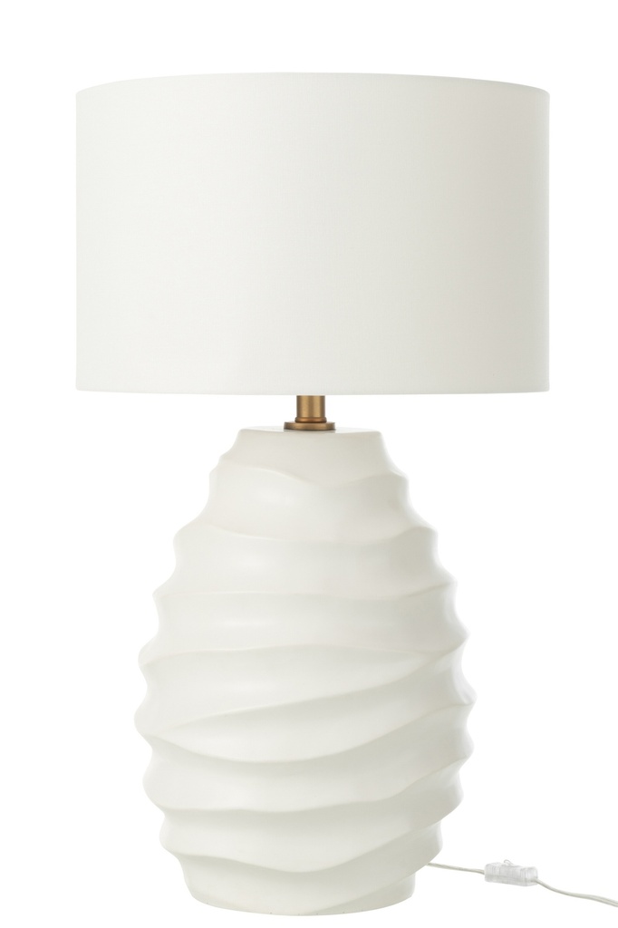 [53863] Lampe de table Waving Ceramic White