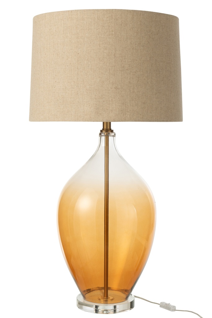 [53866] Table Lamp Glass Amber